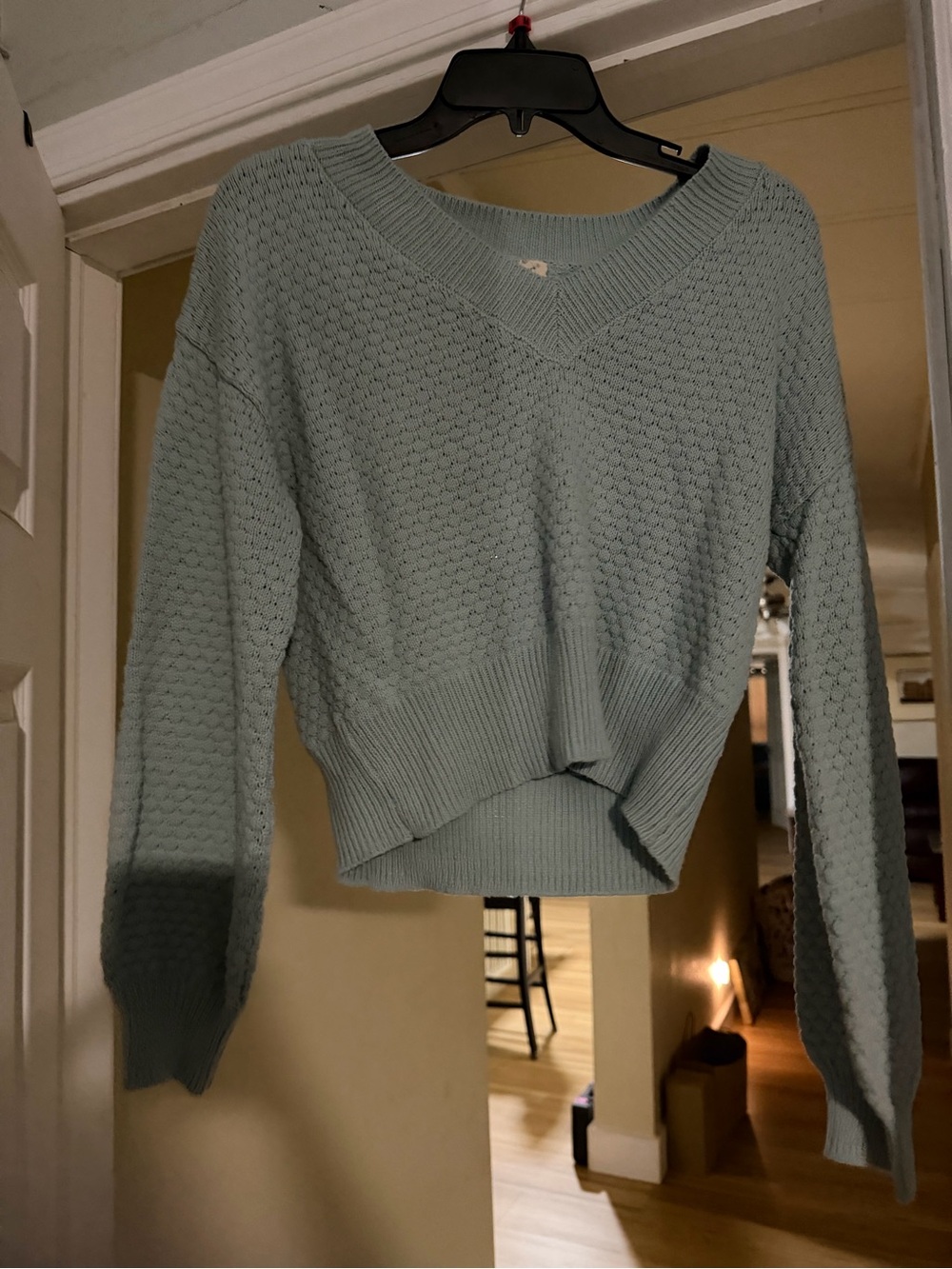 Hippie Rose Sage Green Ribbed Knit Sweater